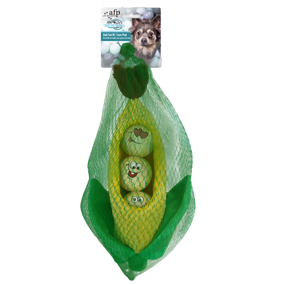 AFP Meta Ball - Ball Set w/ Corn Pod - dog toy
