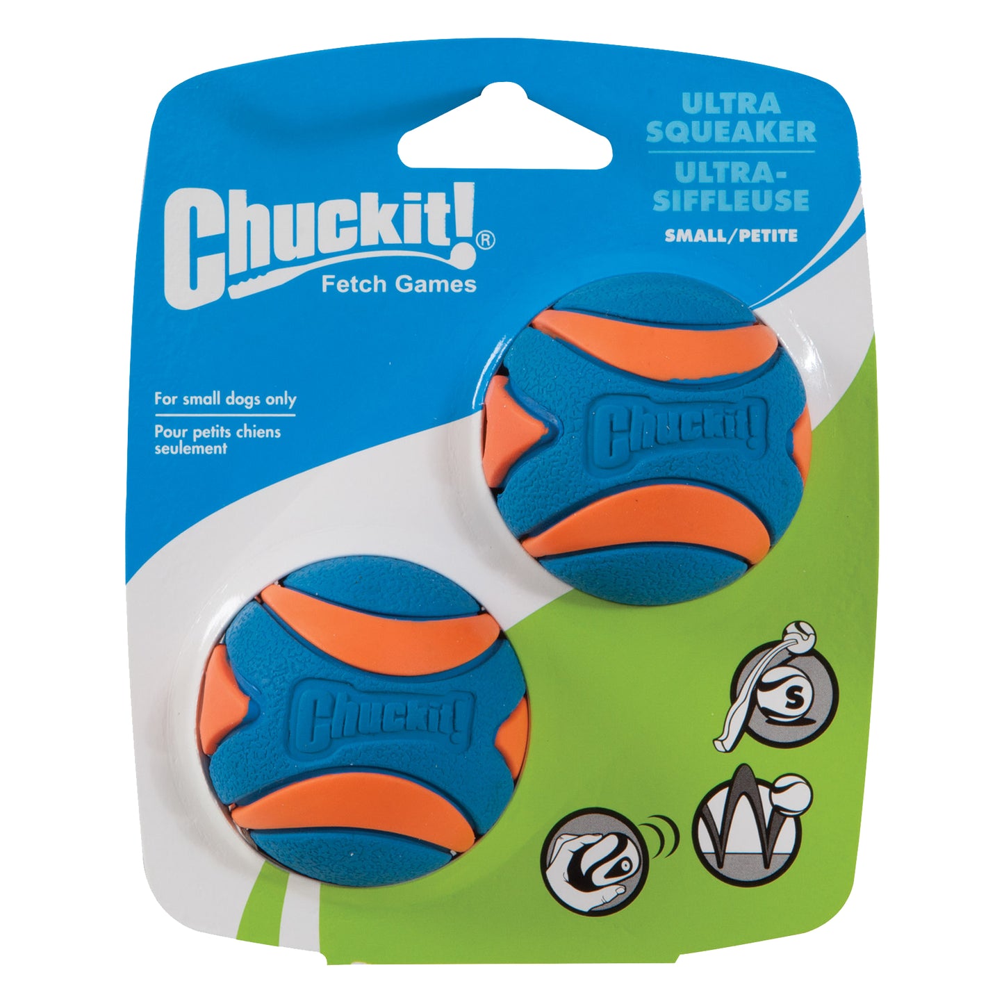 Chuckit! Ultra Squeaker Ball S (2-pack) - dog toy