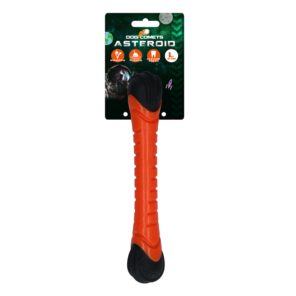 Dog Comets Asteroid Fetch Stick — Color: Orange, Size: L