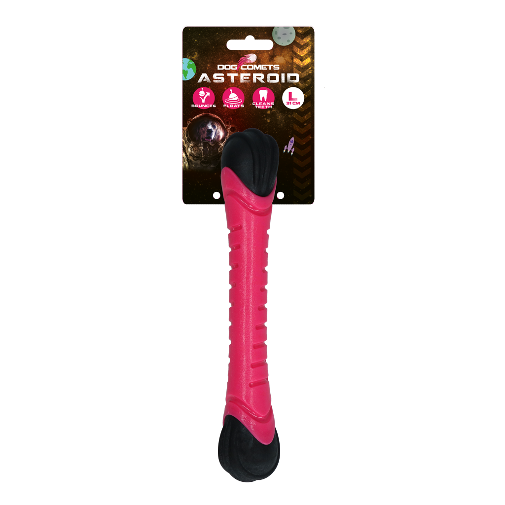 Dog Comets Asteroid Fetch Stick — Color: Pink, Size: L