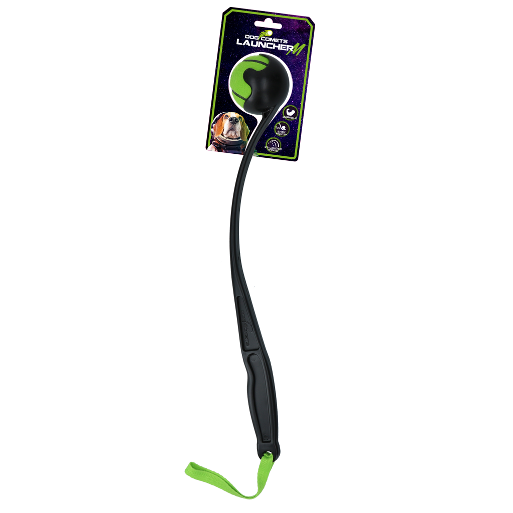 Dog Comets Launcher Green M - dog fetch toy