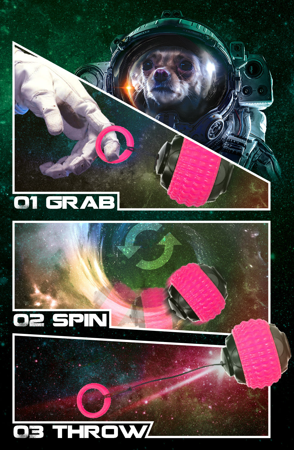 Dog Comets Blazar Jet Pink product photo