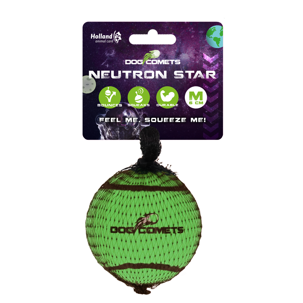 Dog Comets Neutron Star Tennis Ball With Squeaker M - dog toy