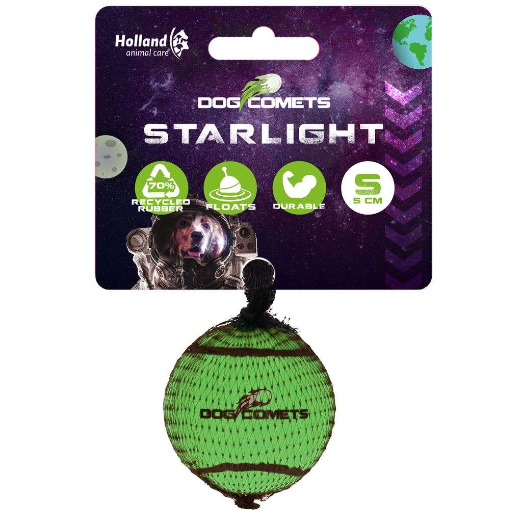 Dog Comets Starlight Tennis Ball S - dog toy