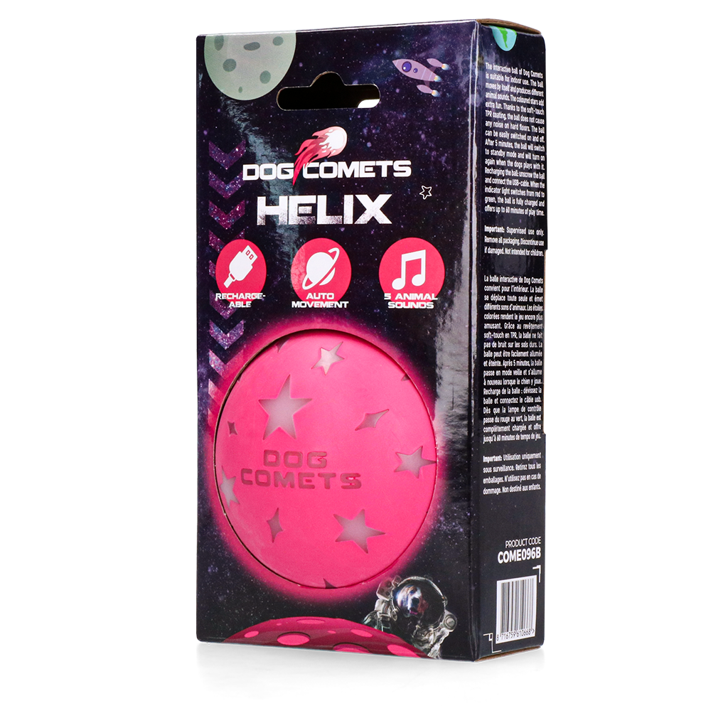 Dog Comets Helix Pink - dog toy
