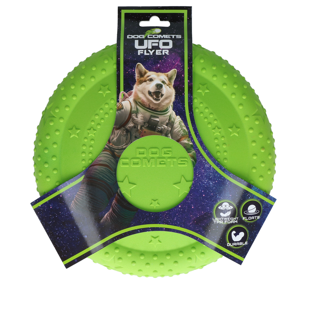 Dog Comets UFO Flyer — Color: Green, Size: M