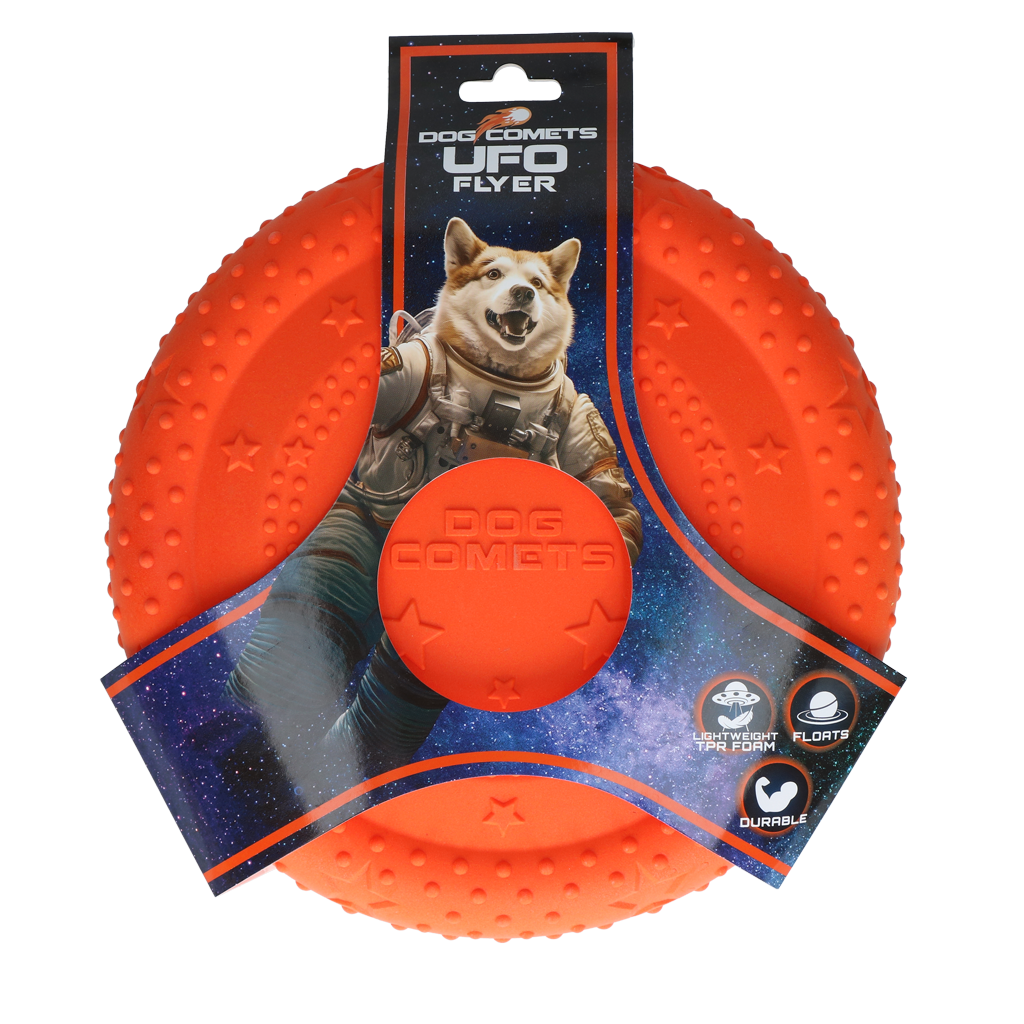 Dog Comets UFO Flyer — Color: Orange, Size: M