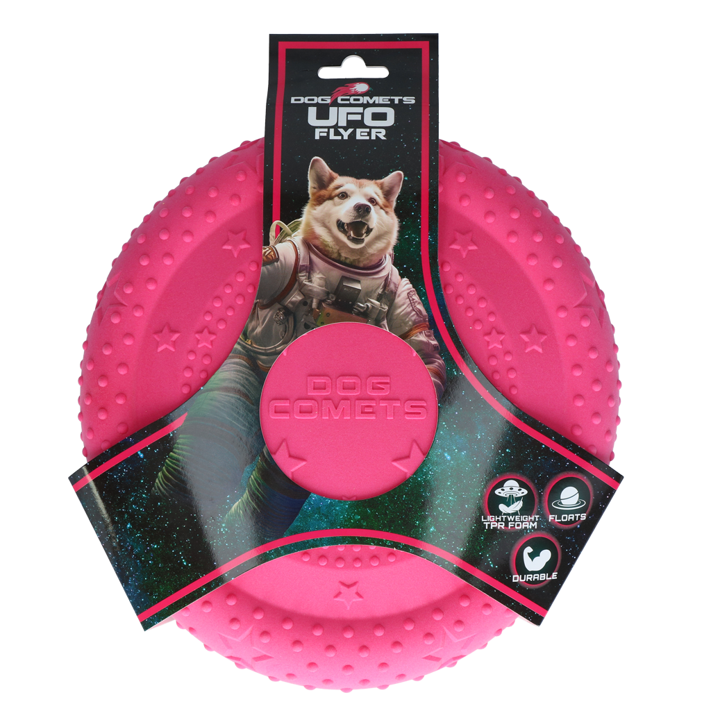 Dog Comets UFO Flyer — Color: Pink, Size: M