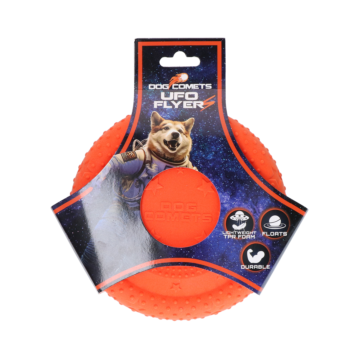 Dog Comets UFO Flyer — Color: Orange, Size: S