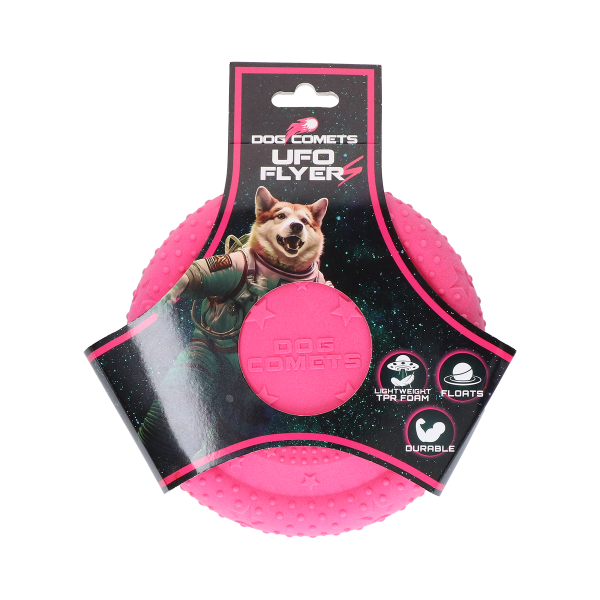 Dog Comets UFO Flyer — Color: Pink, Size: S
