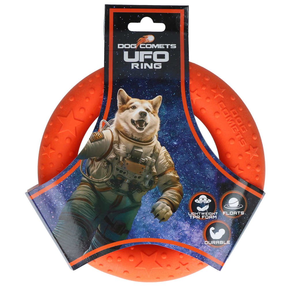 Dog Comets UFO Ring — Color: Orange, Size: M