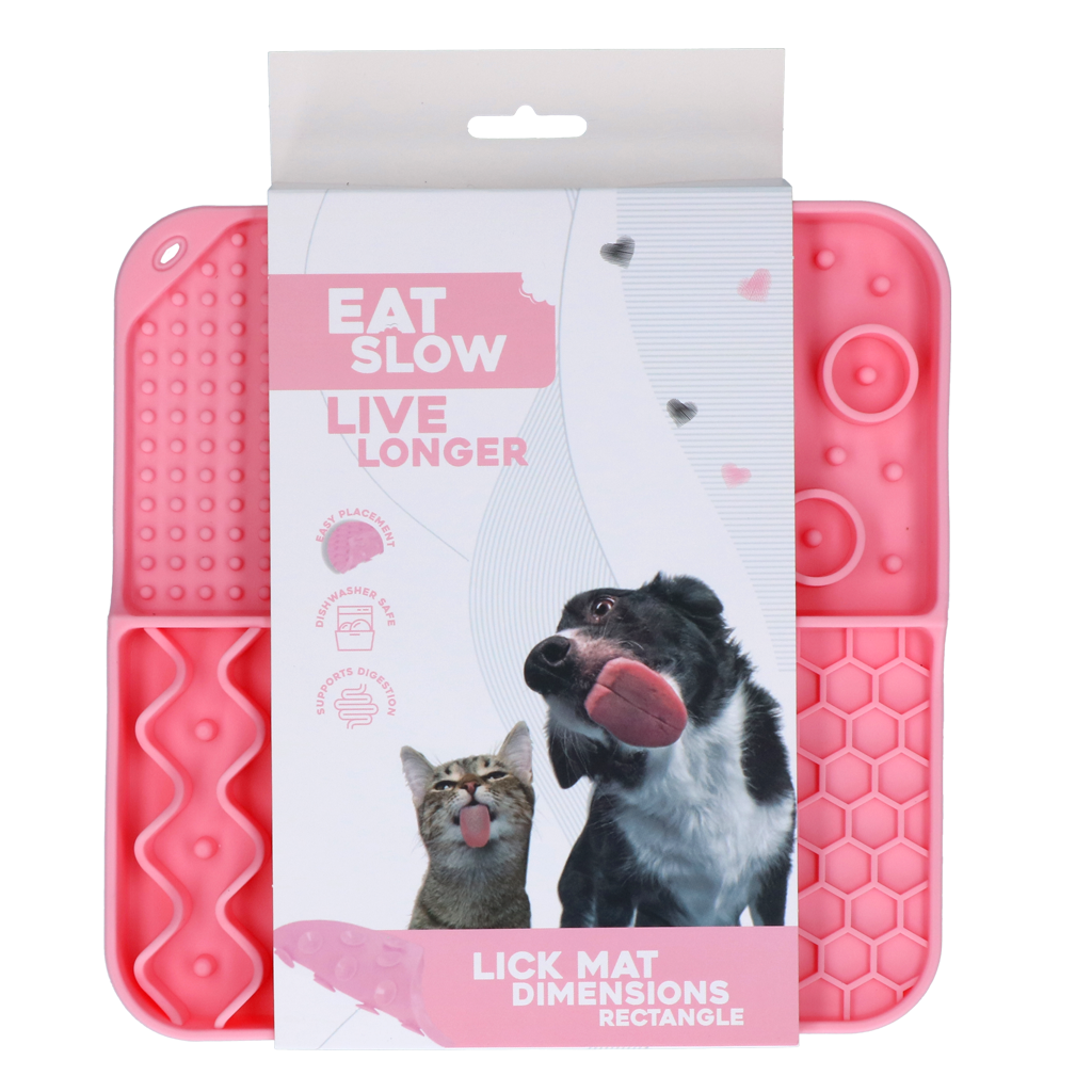 Eat Slow Live Longer Lick Mat Dimensions Rectangle detail 3