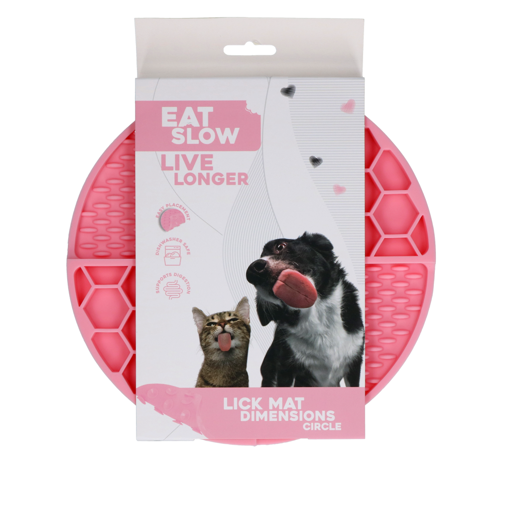Eat Slow Live Longer Lick Mat Dimensions Circle detail 4