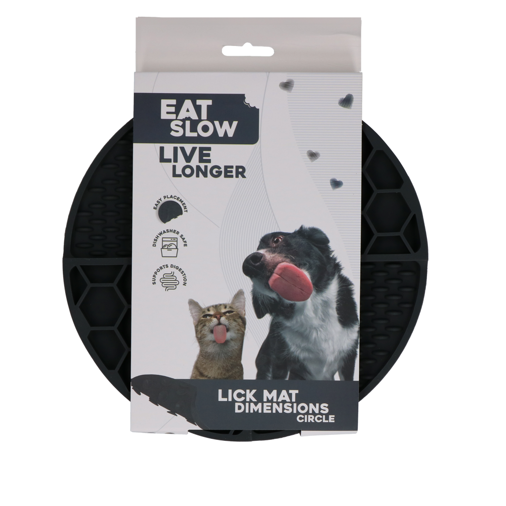 Eat Slow Live Longer Lick Mat Dimensions Circle detail 10