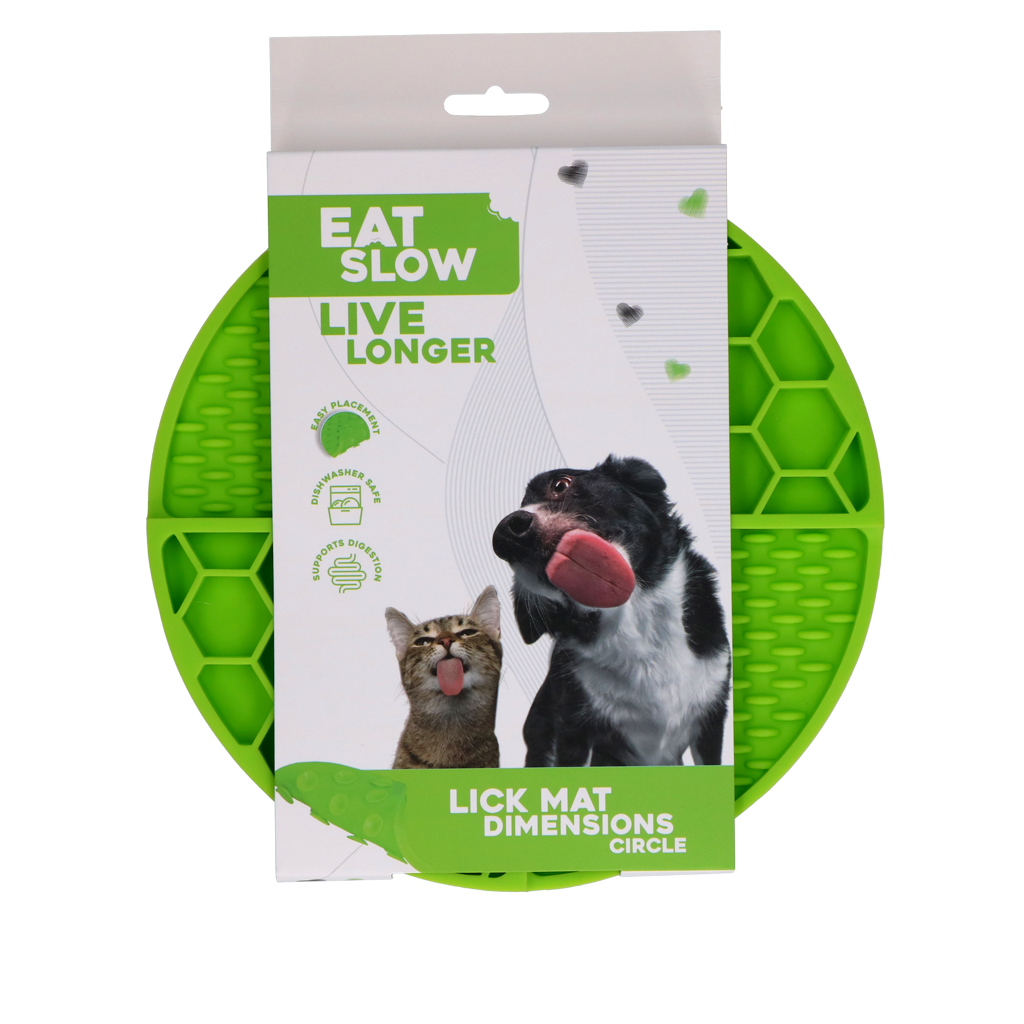 Eat Slow Live Longer Lick Mat Dimensions Circle detail 13