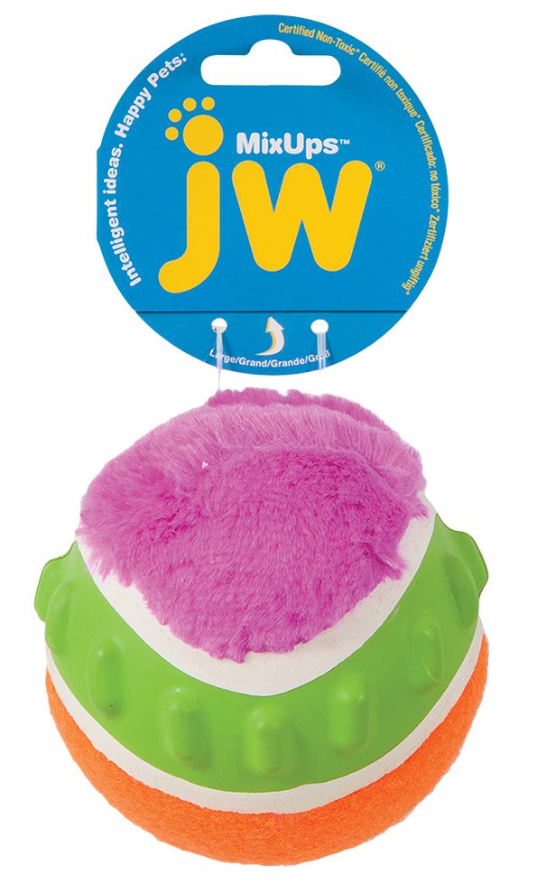 JW Mixups - Ribbed Ball L - 10 cm - dog toy