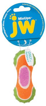 JW Mixups - Ribbed Barbell - dog toy