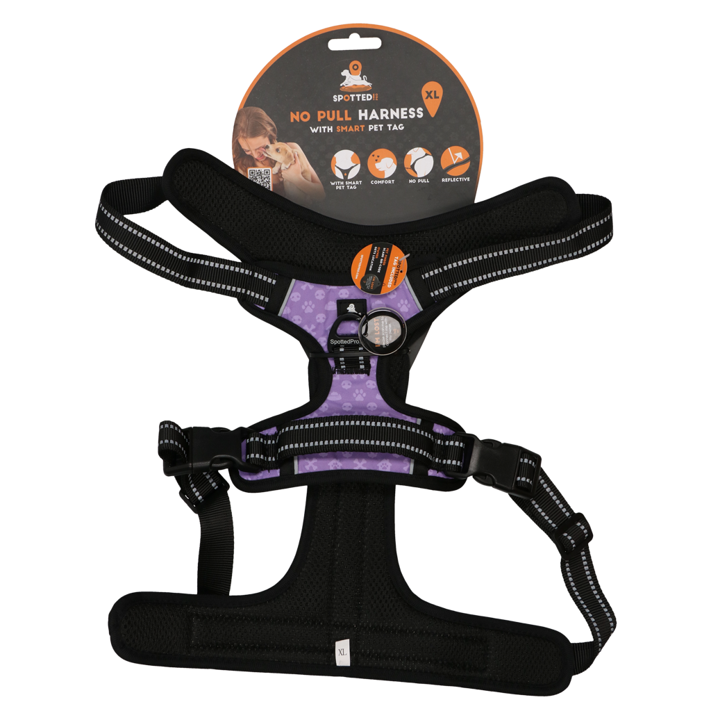 Spotted! Pro No Pull Harnas Purple XL - dog harness