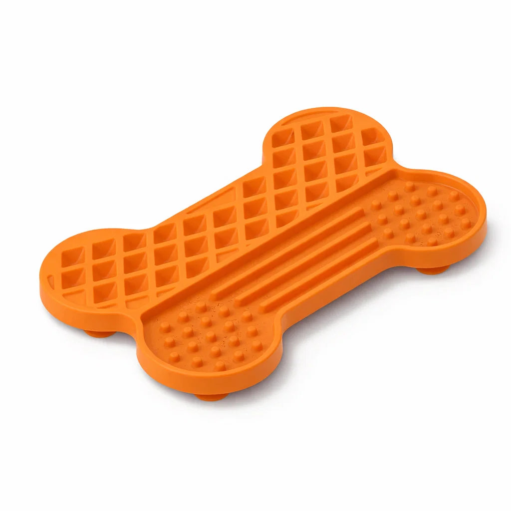 AFP Bone Appetit textured dog lick mat for enrichment feeding