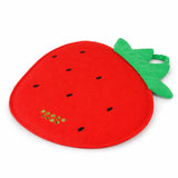 AFP Green Rush strawberry cat play mat red with green leaf detail