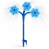 CoolPets Ice Flower dog sprinkler cooling toy connected to garden hose
