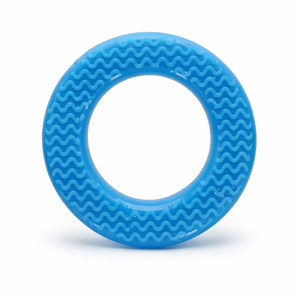 CoolPets Ice Ring blue cooling dog toy front view