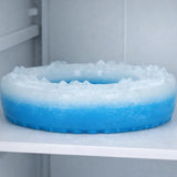 Close up detail of blue cooling ring texture and holes