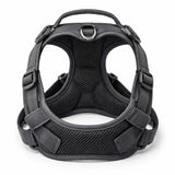 Breathable mesh padding dog harness back view